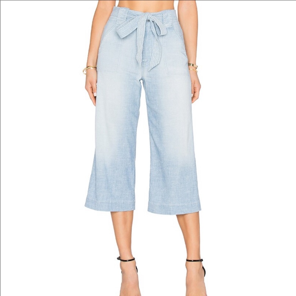 Crop Palazzo in Stretch Chambray - 7 for All Mankind